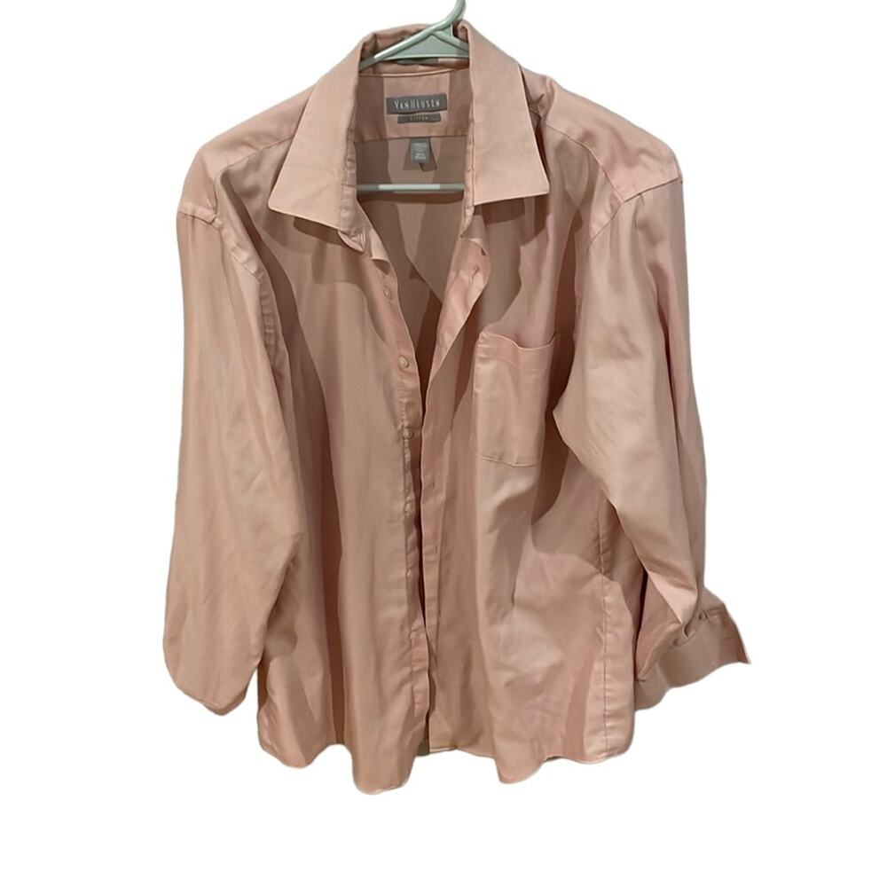 Van Heusen pique forte pink men’s button down 16/5 32/33